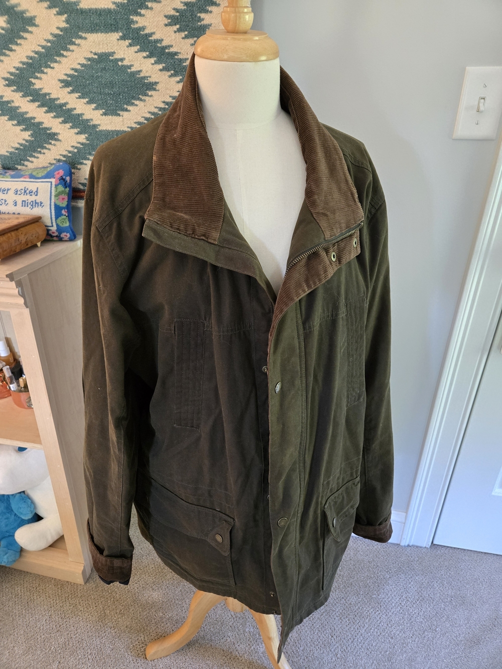 L.L. Bean Millerain Field Barn Chore Hunting Coat Waxed Cotton Mens XXL Tall